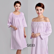 Beauty salon cotton bath skirt bandeau chest-wrapped yukata Guest bathrobe Bath towel Womens sweat steaming suit cotton pajamas autumn and winter