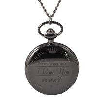 Large glossy pocket watch black To My Brother and I Love You