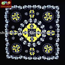 Batik tablecloth Guizhou Miao nationality batik batik painting decorative wall hanging small tablecloth group flower picture 93*93CM