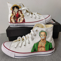 Summer hand-painted canvas shoes to map custom diy anime graffiti change color painted personality gift student tide
