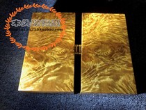 Immortal golden silk box Zhennan Golden camphor single board water corrugated jewelry box wooden jewelry box mirror box