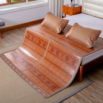 Bamboo Mat Cool Mat 1 8m Bed Folding Ice Silk 1 5 m Bifacial Student Dorm Room Single Winter Summer Dual-use Grass Mat 1 2