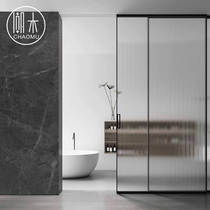 Very narrow sliding door kitchen titanium alloy narrow and thin frame minimalist glass partition Changhong glass door 3 linkage 4 linkage