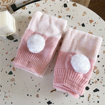 CUHK childrens wool socks knee pads leg pads ball girls girls warm in autumn and winter