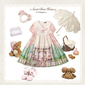 【in stock】#周年熊# Printing 系列 酒心可可 Brand Original lolita Dress  bhiner lolita fashion