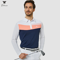 Teetimes Golf Mens ice silk sunscreen suit Long sleeve T-shirt sports breathable cool golf clothing men