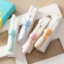 Cute ~ pure edge share four sets ~ multi-level Soft Hair cleaning does not hurt teeth Children Baby growth toothbrush