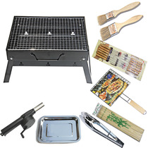 Field barbecue outdoor portable barbecue stove household charcoal folding grill carbon kebab rack stove