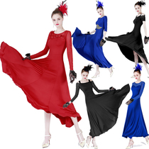 Lan Kwai Fong Waltz Long Short Sleeve Summer Modern Dance Dress