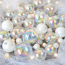 Colorful Bubble color transparent SwanLace beautiful gradient Christmas decoration hanging ornaments milk white pearlescent ball