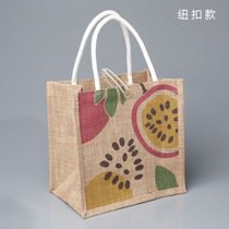 Jute bag Hand bag bag female summer handbag lunch box tote bag student tote canvas bag female summer shopping bag
