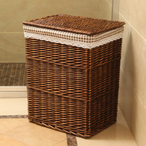 Dirty clothes mouth basket frame storage basket dirty clothes storage basket Net Red large basket with creative hand-made rattan
