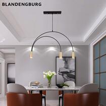 Restaurant lamp modern simple 2021 New light luxury Nordic new minimalist Lamp arch chandelier