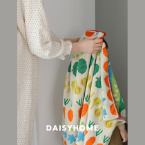 DAISYHOME knock cute melons and vegetables towel bath towel skin-friendly ins Wind children towel baby bath towel