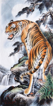 Four-foot banner Chinese painting Tiger (Xiongfeng) on the mountain Tiger unmounted