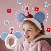 umi hair band female face Korean Net red INS cute cartoon small flower wash face hair hair belt hair band out headgear