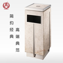 Hotel marble trash can Lobby vertical high-grade with ashtray Elevator entrance Sales office Corridor Elevator room