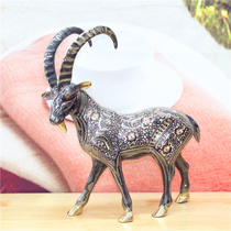 Pakistan handicrafts direct sales bronze bronze sculpture animal 20 inches Sanyang Kaitai lucky sheep BT578
