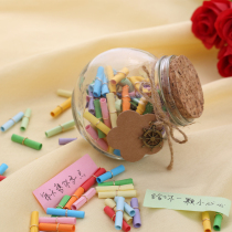 May a paper love book then sign a wood box glass bottle creative gift little letter paper Love Express Table White Send to men and women