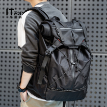 Tide brand mountaineering bag mens simple fashion casual computer backpack large capacity multi-function outdoor travel backpack bag