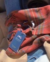 South Korea LOVE YOU SO MUCH1090703 British imported merino wool plaid scarf