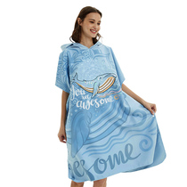 Daily diving warm coat quick-drying bath towel changing clothes bathrobe towel men and women free diving cape beach swimming