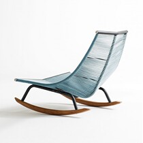 Balcony rocking chair Single recliner Small apartment elderly chair Leisure nap chair Household Nordic sofa chair Outdoor rattan chair