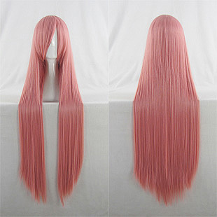 taobao agent Wig, fuchsia straight hair, cosplay, 100cm, 1m