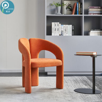 Dudet Designer Net Red Creative Armrest Casual Dining Chair Makeup Stool Negotiation Chair Milk Tea Clothing Shop Letter Single Chair