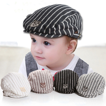 Spring and autumn summer male and female baby beret hat autumn hat sun hat baby hat striped cap Korean version