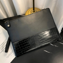 Fashion Han Edition of vintage crocodile markup trend handbag handbag for men and women handbag iPad handbag bag bag bag