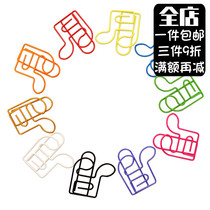 Music element paper clip color sixteenth note shape creative book clip interesting metal office paper clip