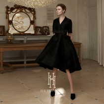 One See Decanters Ideas Stay Law Designer Brand Black Method Temperament Elegant V Neckline Dress Dress Dress Dress