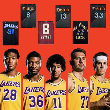 26赛季湖人城市版77号东契奇球衣9号布朗尼篮球套装1号安德森套装