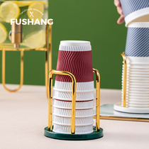Bar paper cup storage rack drinking fountain cup machine hotel desktop front desk milk tea coffee shop one-time cup holder