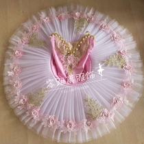 Light pink tutu flower fairy sleeping beauty stage costume handmade custom tutu dress