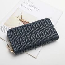 2022 Folds Lady Whole Goat Leather Wallet Korean Version Fashion Multi-Position Rfid Genuine Leather Long Wallet
