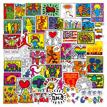 50 Keith Haring stickers Personality tide brand graffiti suitcase Laptop ipad mobile phone stickers waterproof