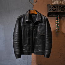 Traditional 506 imported thick sheepskin only no water washing drum feel first-class mens leather clothing