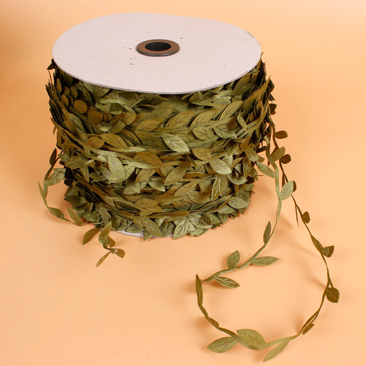 DIY hand-made wreath accessories material green leaf rattan simulation cloth leaf wreath hair hoop hand-accessories