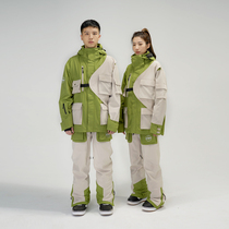 LITAN ski suit new color veneer jacket waterproof windproof warm breathable neutral mens and womens ski coat