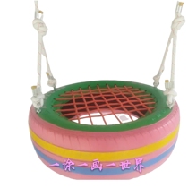 Childrens adults Outdoor Leisure swing childrens super large load-bearing rubber swing toys tire swing painting