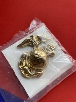 American Public Hair USGI USMC Marines Global Eagle Gold Plated Hat Emblem