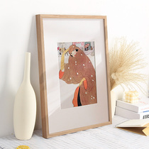 Nordic solid wood photo frame hanging wall puzzle frame Simple framed picture frame custom 30 inches 16 24 8K 4 open A3 A4