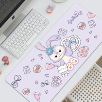 Cartoon cute super large mouse pad ins Wind girl heart small book table pad thick lock edge non-slip desktop pad student dormitory learning Home Office writing desk pad computer keyboard pad