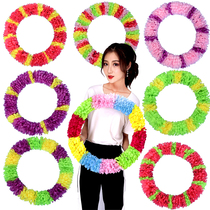 Encrypted hard circle wire Garland games props opening ceremony school spring games hand-held props creativity