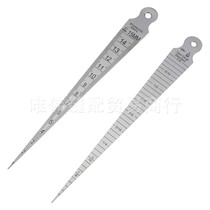 Wedge feeler gauge clearance ruler Tone ruler 1-15mm stainless steel inner diameter ruler