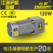 Taisong 120W micro AC asynchronous gear speed regulation fixed speed gear motor reversible control motor 220V380V