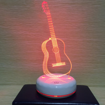 Creative gift luminous electric guitar table lamp USB night light 3d bedroom LED bedside lamp Valentine birthday gift