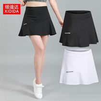 Sports pants skirt womens summer quick-dry running fitness yoga badminton tennis skirt marathon half-body pleated skirt